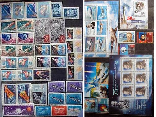 1. Первые советские марки – посвященные советским космонавтам. 2. И сегодня, Россия выпускает уникальные марки, посвященные космосу